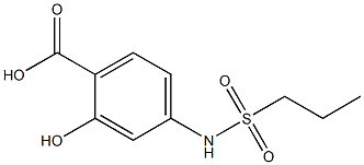 2-hydroxy-4-[(propylsulfonyl)amino]benzoic acid Struktur