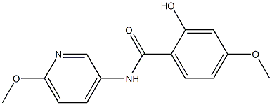 2-hydroxy-4-methoxy-N-(6-methoxypyridin-3-yl)benzamide Struktur