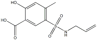 2-hydroxy-4-methyl-5-(prop-2-en-1-ylsulfamoyl)benzoic acid Struktur