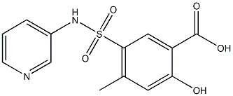 2-hydroxy-4-methyl-5-(pyridin-3-ylsulfamoyl)benzoic acid Struktur