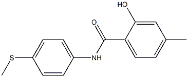 2-hydroxy-4-methyl-N-[4-(methylsulfanyl)phenyl]benzamide Struktur