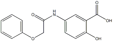 2-hydroxy-5-(2-phenoxyacetamido)benzoic acid Struktur