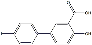 2-hydroxy-5-(4-iodophenyl)benzoic acid Struktur