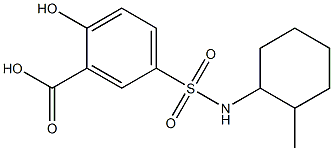 2-hydroxy-5-[(2-methylcyclohexyl)sulfamoyl]benzoic acid Struktur