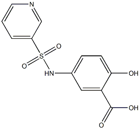 2-hydroxy-5-[(pyridin-3-ylsulfonyl)amino]benzoic acid Struktur