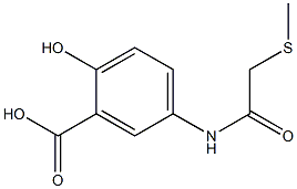 2-hydroxy-5-[2-(methylsulfanyl)acetamido]benzoic acid Struktur