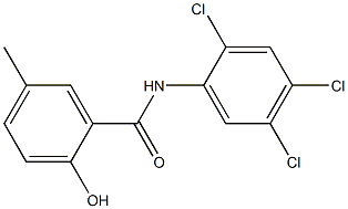 2-hydroxy-5-methyl-N-(2,4,5-trichlorophenyl)benzamide Struktur