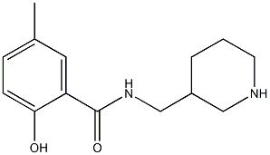 2-hydroxy-5-methyl-N-(piperidin-3-ylmethyl)benzamide Struktur