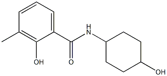 2-hydroxy-N-(4-hydroxycyclohexyl)-3-methylbenzamide Struktur