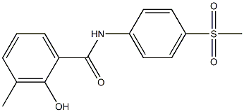 2-hydroxy-N-(4-methanesulfonylphenyl)-3-methylbenzamide Struktur