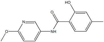 2-hydroxy-N-(6-methoxypyridin-3-yl)-4-methylbenzamide Struktur