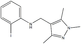 2-iodo-N-[(1,3,5-trimethyl-1H-pyrazol-4-yl)methyl]aniline Struktur