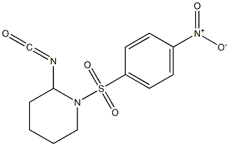 2-isocyanato-1-[(4-nitrobenzene)sulfonyl]piperidine Struktur