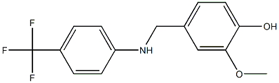 2-methoxy-4-({[4-(trifluoromethyl)phenyl]amino}methyl)phenol Struktur