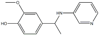 2-methoxy-4-[1-(pyridin-3-ylamino)ethyl]phenol Struktur