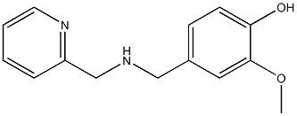 2-methoxy-4-{[(pyridin-2-ylmethyl)amino]methyl}phenol Struktur