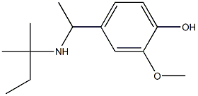 2-methoxy-4-{1-[(2-methylbutan-2-yl)amino]ethyl}phenol Struktur