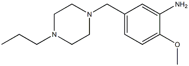 2-methoxy-5-[(4-propylpiperazin-1-yl)methyl]aniline Struktur