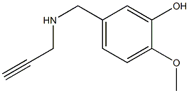 2-methoxy-5-[(prop-2-yn-1-ylamino)methyl]phenol Struktur