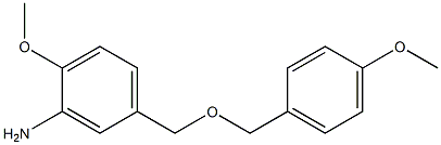 2-methoxy-5-{[(4-methoxyphenyl)methoxy]methyl}aniline Struktur