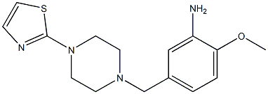 2-methoxy-5-{[4-(1,3-thiazol-2-yl)piperazin-1-yl]methyl}aniline Struktur