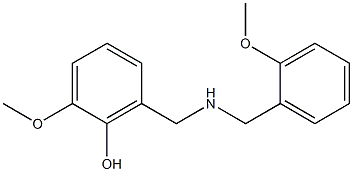 2-methoxy-6-({[(2-methoxyphenyl)methyl]amino}methyl)phenol Struktur