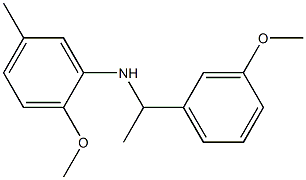 2-methoxy-N-[1-(3-methoxyphenyl)ethyl]-5-methylaniline Struktur