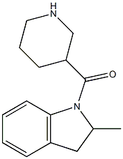 2-methyl-1-(piperidin-3-ylcarbonyl)-2,3-dihydro-1H-indole Struktur