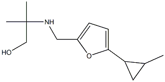 2-methyl-2-({[5-(2-methylcyclopropyl)furan-2-yl]methyl}amino)propan-1-ol Struktur