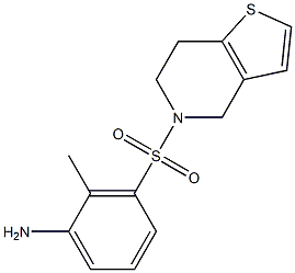 2-methyl-3-{4H,5H,6H,7H-thieno[3,2-c]pyridine-5-sulfonyl}aniline Struktur