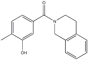 2-methyl-5-(1,2,3,4-tetrahydroisoquinolin-2-ylcarbonyl)phenol Struktur