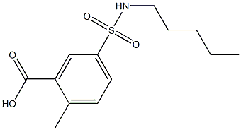 2-methyl-5-(pentylsulfamoyl)benzoic acid Struktur