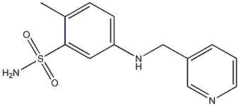 2-methyl-5-[(pyridin-3-ylmethyl)amino]benzene-1-sulfonamide Struktur