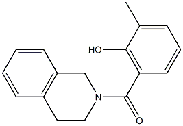 2-methyl-6-(1,2,3,4-tetrahydroisoquinolin-2-ylcarbonyl)phenol Struktur