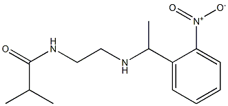 2-methyl-N-(2-{[1-(2-nitrophenyl)ethyl]amino}ethyl)propanamide Struktur