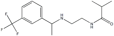 2-methyl-N-[2-({1-[3-(trifluoromethyl)phenyl]ethyl}amino)ethyl]propanamide Struktur