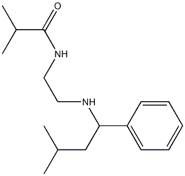 2-methyl-N-{2-[(3-methyl-1-phenylbutyl)amino]ethyl}propanamide Struktur