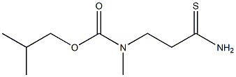 2-methylpropyl N-(2-carbamothioylethyl)-N-methylcarbamate Struktur