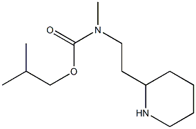 2-methylpropyl N-methyl-N-[2-(piperidin-2-yl)ethyl]carbamate Struktur