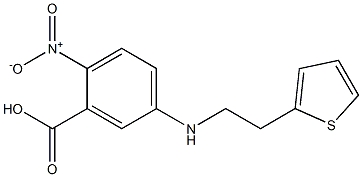 2-nitro-5-{[2-(thiophen-2-yl)ethyl]amino}benzoic acid Struktur