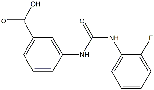 3-({[(2-fluorophenyl)amino]carbonyl}amino)benzoic acid Struktur