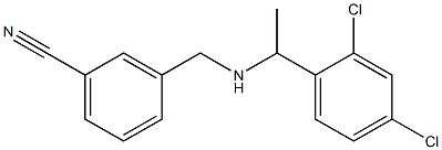 3-({[1-(2,4-dichlorophenyl)ethyl]amino}methyl)benzonitrile Struktur