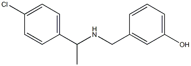 3-({[1-(4-chlorophenyl)ethyl]amino}methyl)phenol Struktur