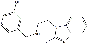 3-({[2-(2-methyl-1H-1,3-benzodiazol-1-yl)ethyl]amino}methyl)phenol Struktur