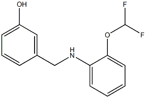 3-({[2-(difluoromethoxy)phenyl]amino}methyl)phenol Struktur