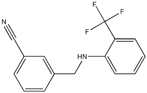 3-({[2-(trifluoromethyl)phenyl]amino}methyl)benzonitrile Struktur