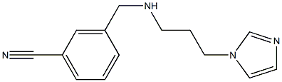 3-({[3-(1H-imidazol-1-yl)propyl]amino}methyl)benzonitrile Struktur