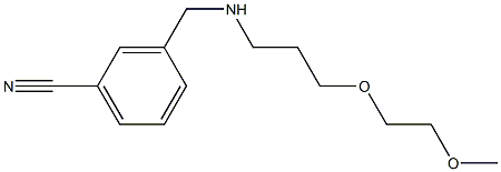 3-({[3-(2-methoxyethoxy)propyl]amino}methyl)benzonitrile Struktur