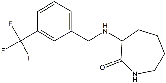 3-({[3-(trifluoromethyl)phenyl]methyl}amino)azepan-2-one Struktur