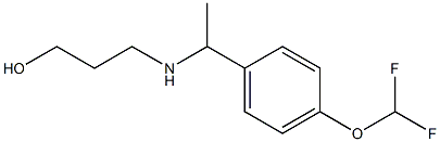 3-({1-[4-(difluoromethoxy)phenyl]ethyl}amino)propan-1-ol Struktur